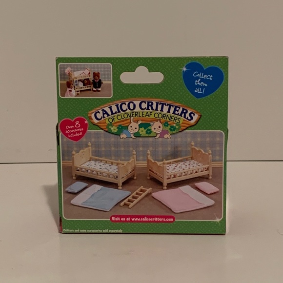 2009 CALICO CRITTERS OF CLOVERLEAF CORNERS BUNK BED SET (CRITTERS NOT INCLUDED) - Picture 3 of 5